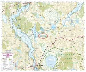 Jeziora: Tałty, Ryńskie, Tałtowisko, ... Jagodne. Kanały: Tałcki, Grunwaldzki, Mioduński, Szymoński. Mapa żeglarska 1:25 000