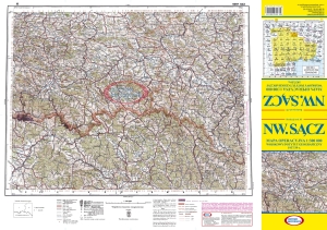 NOWY SĄCZ  ark. 85 1:300 000 WIG 1937/1939 Reedycja CK 6.10.2021