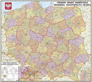 TERENOWE ORGANY ADMINISTRACJI WOJSKOWEJ RZECZPOSPOLITEJ POLSKIEJ 1:500 000 