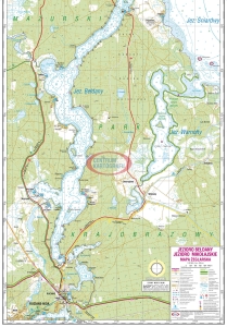 Jezioro Bełdany, Jezioro Mikołajskie. Mapa żeglarska 1:20 000