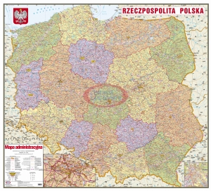 Polska administracyjna 1:600 000. Mapa ścienna