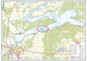 Jezioro Roś. Mapa żeglarska 1:20 000