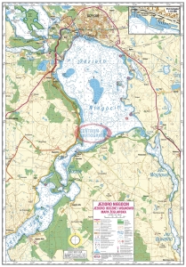 Jezioro Niegocin. Jezioro Boczne i Wojnowo. Mapa żeglarska 1:25 000