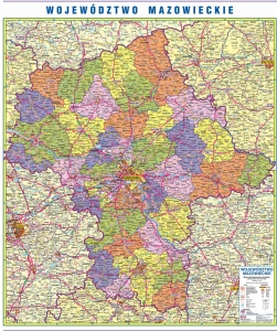 WOJEWÓDZTWO MAZOWIECKIE. Mapa drogowo-administracyjna 1:200 000