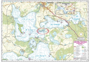 Jezioro Mamry, Jezioro Święcajty, Jezioro Stręgiel, Jezioro Kirsajty, Jezioro Dargin cz. płn. Mapa żeglarska 1:25 000
