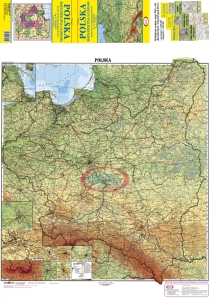 POLSKA MAPA FIZYCZNA 1:1 250 000 Instytut Kartograficzny im. E. Romera, Lwów 1939
