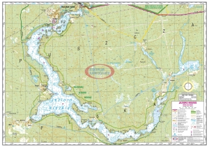 Jezioro Nidzkie. Mapa żeglarska 1:25 000